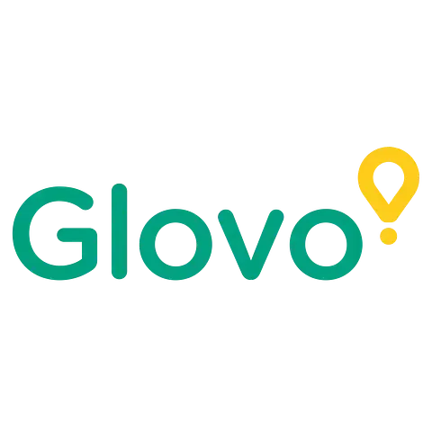 Un logotipo verde y amarillo para una empresa llamada glovo.