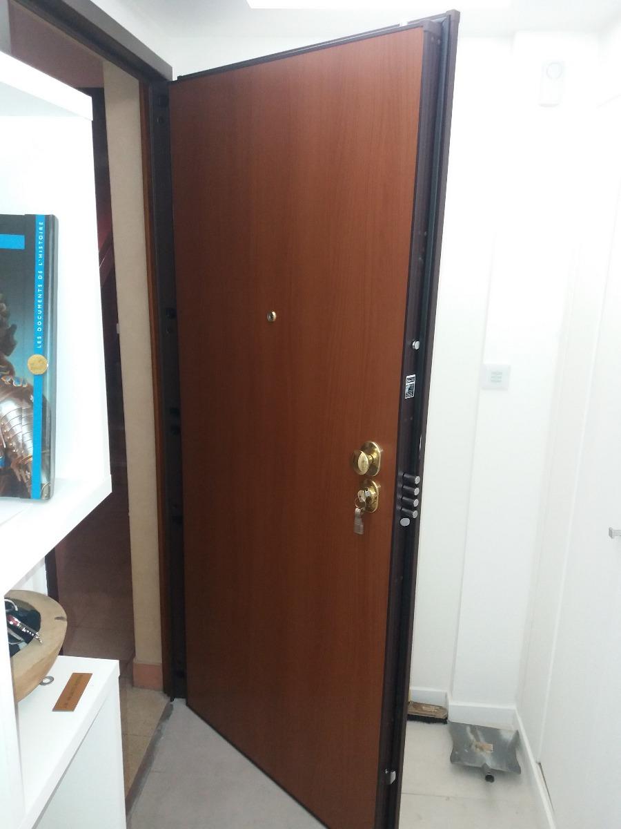 Porte blindée extérieur marron