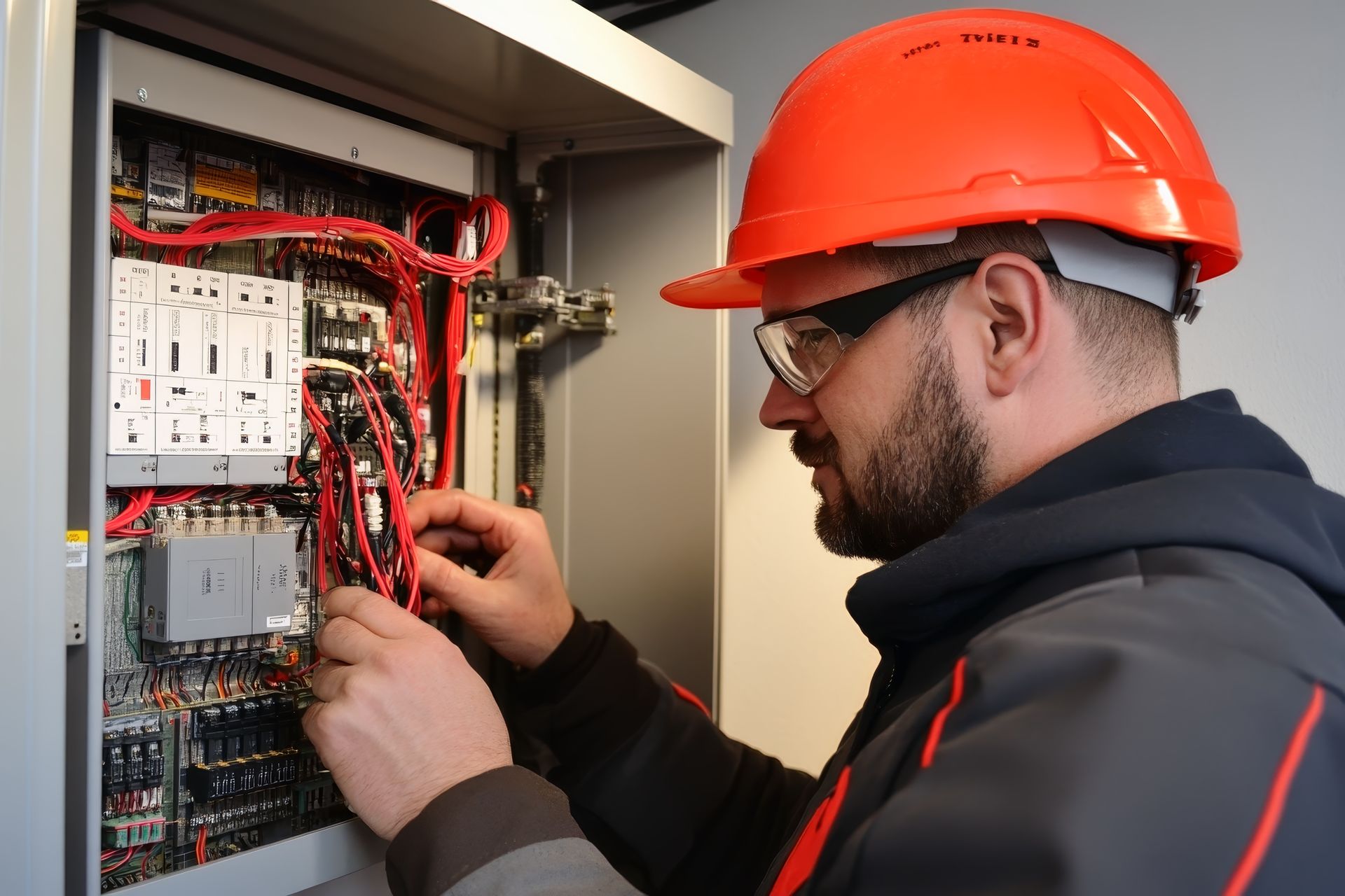 Notre électricien intervient dans le tableau électrique à la suite d'une panne.
