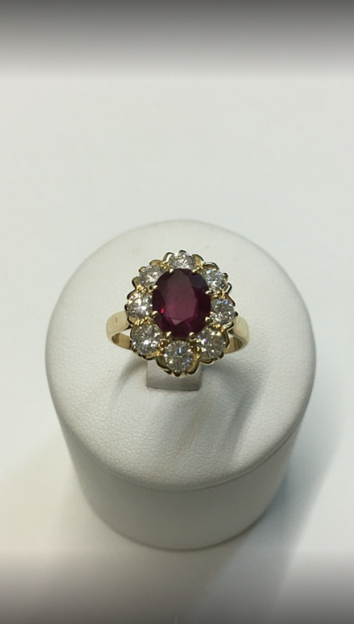 Bague pierre rouge