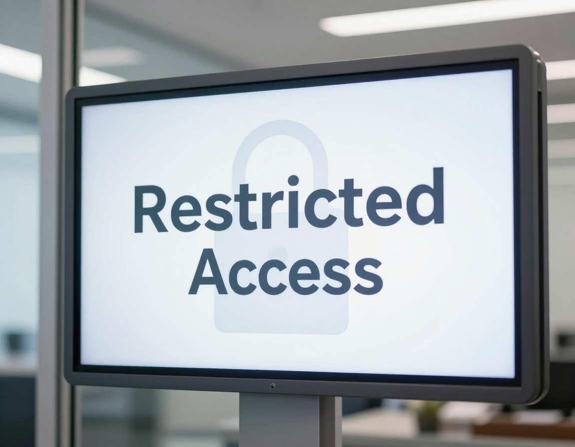 Acceso restringido en un despacho profesional