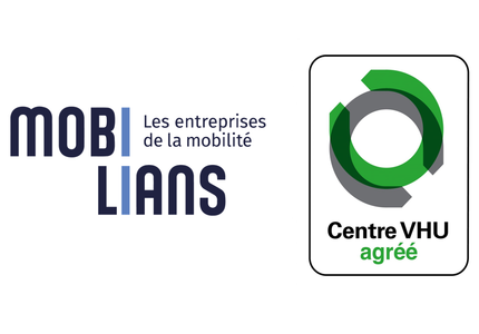 Logotypes MOBILIANS et Centre VHU agréé.