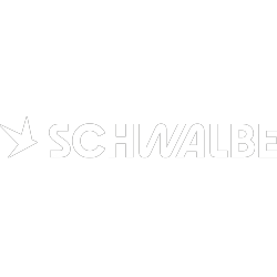 Das Schwalbe-Markenlogo in weißer Konturschrift auf schwarzem Hintergrund, mit einer stilisierten Schwalbenfigur.