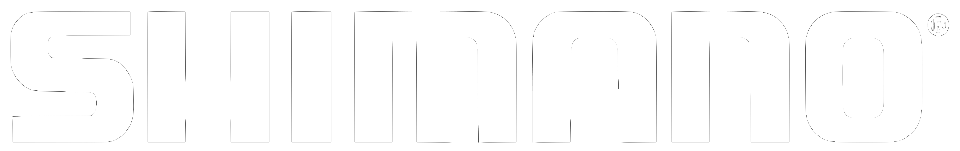 Weißes Shimano-Markenlogo.