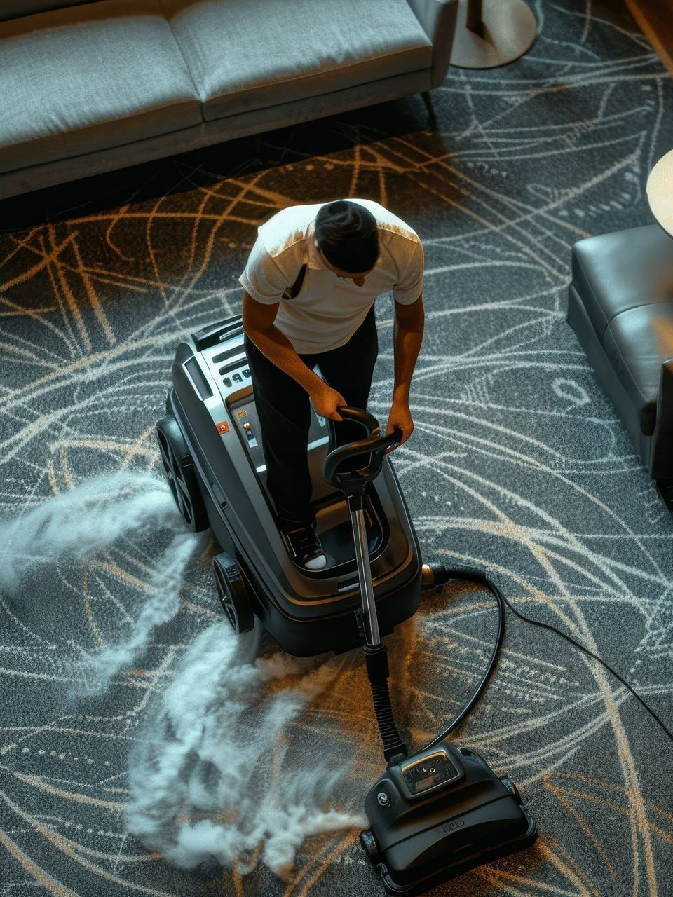 Aspiration d'un tapis