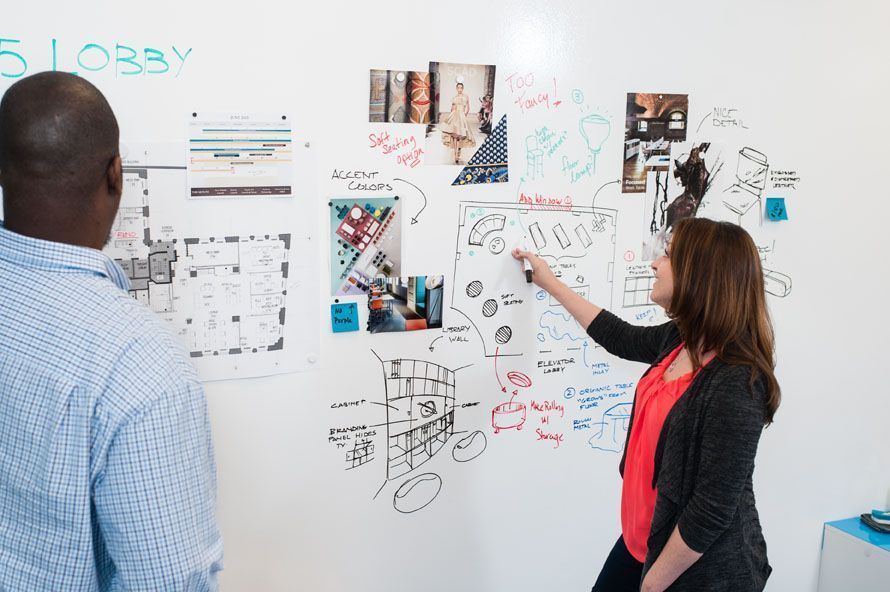 Ideenwand für Büro - IdeaPaint - zmaler.ch Simon Wyss - Zürich 1