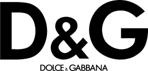 Logotipo da D&G em preto com