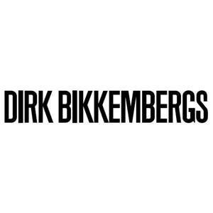 Logotipo de Dirk Bikkembergs em texto preto sobre fundo branco.
