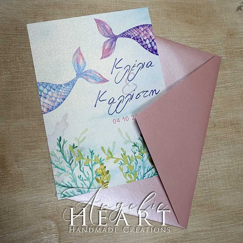 Προσκλητήρια Βάπτισης Angelic Heart