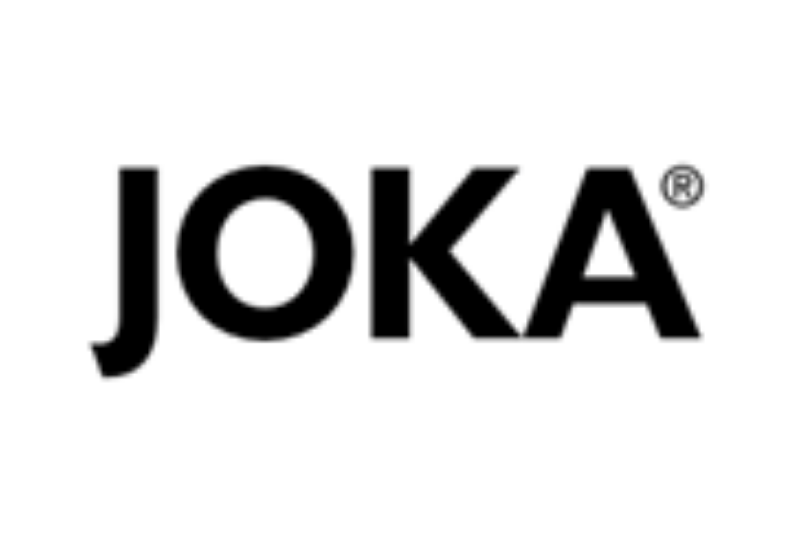 JOKA-Logo in schwarzer Schrift auf weißem Hintergrund.