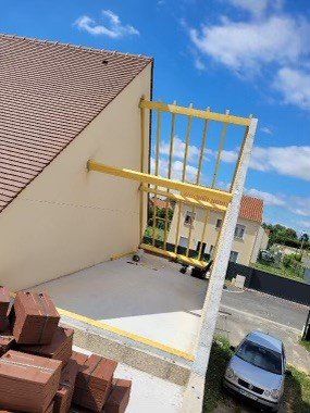 Extension de maison pose de charpente