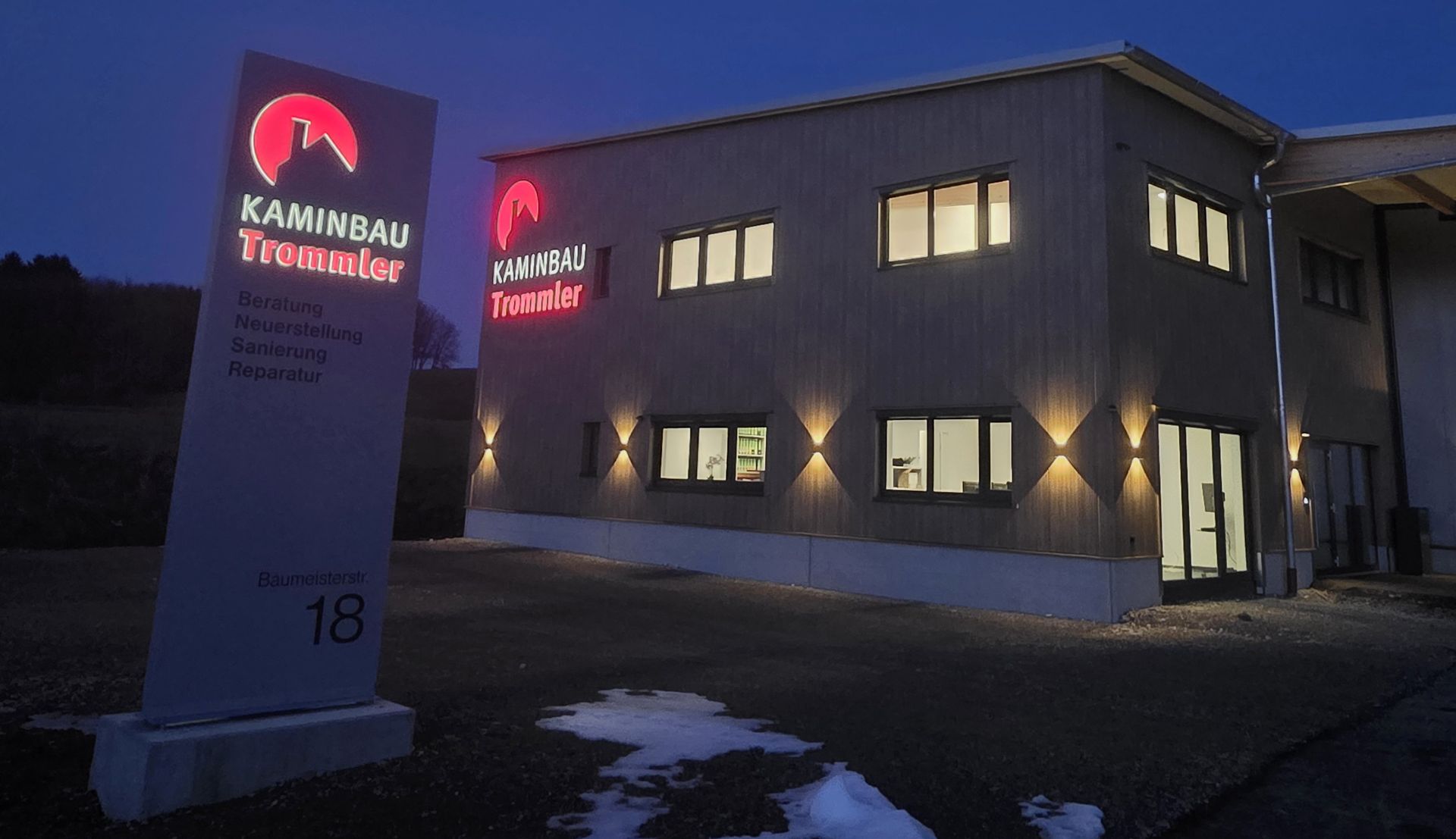 Kaminbau Trommler Bürogebäude