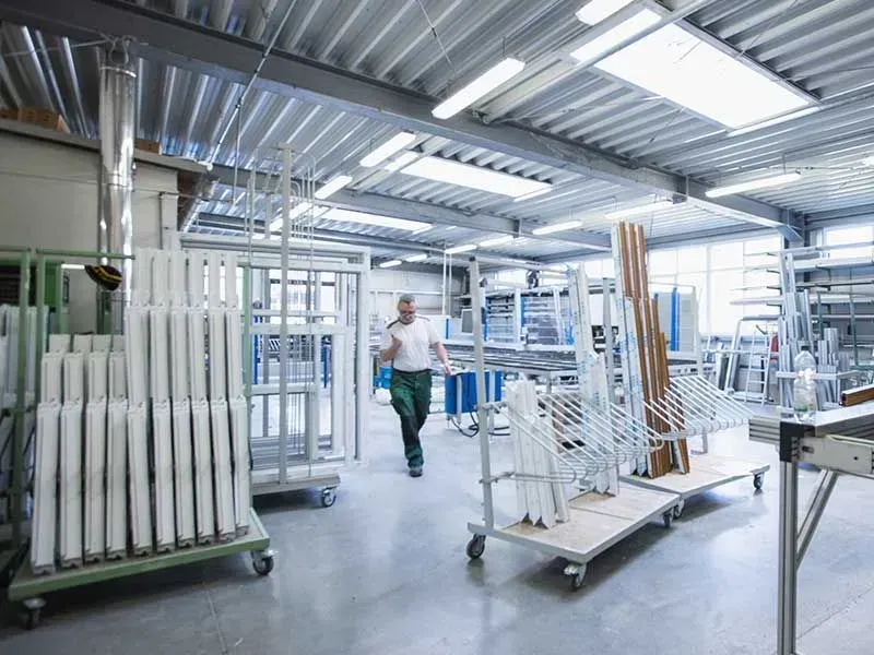 Produktionsarbeit bei Sonnenschutz Kottmar