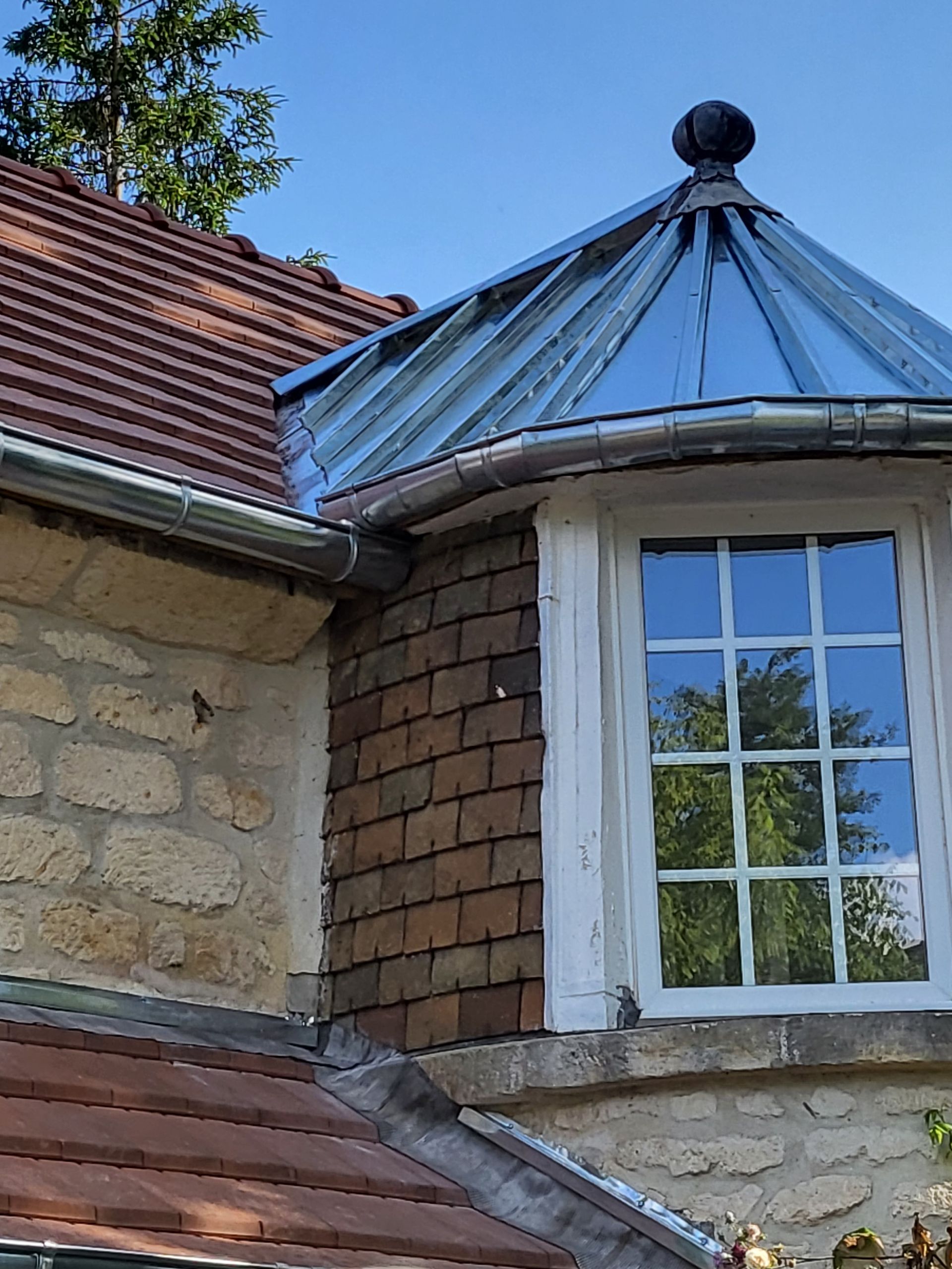 Toiture en zinguerie