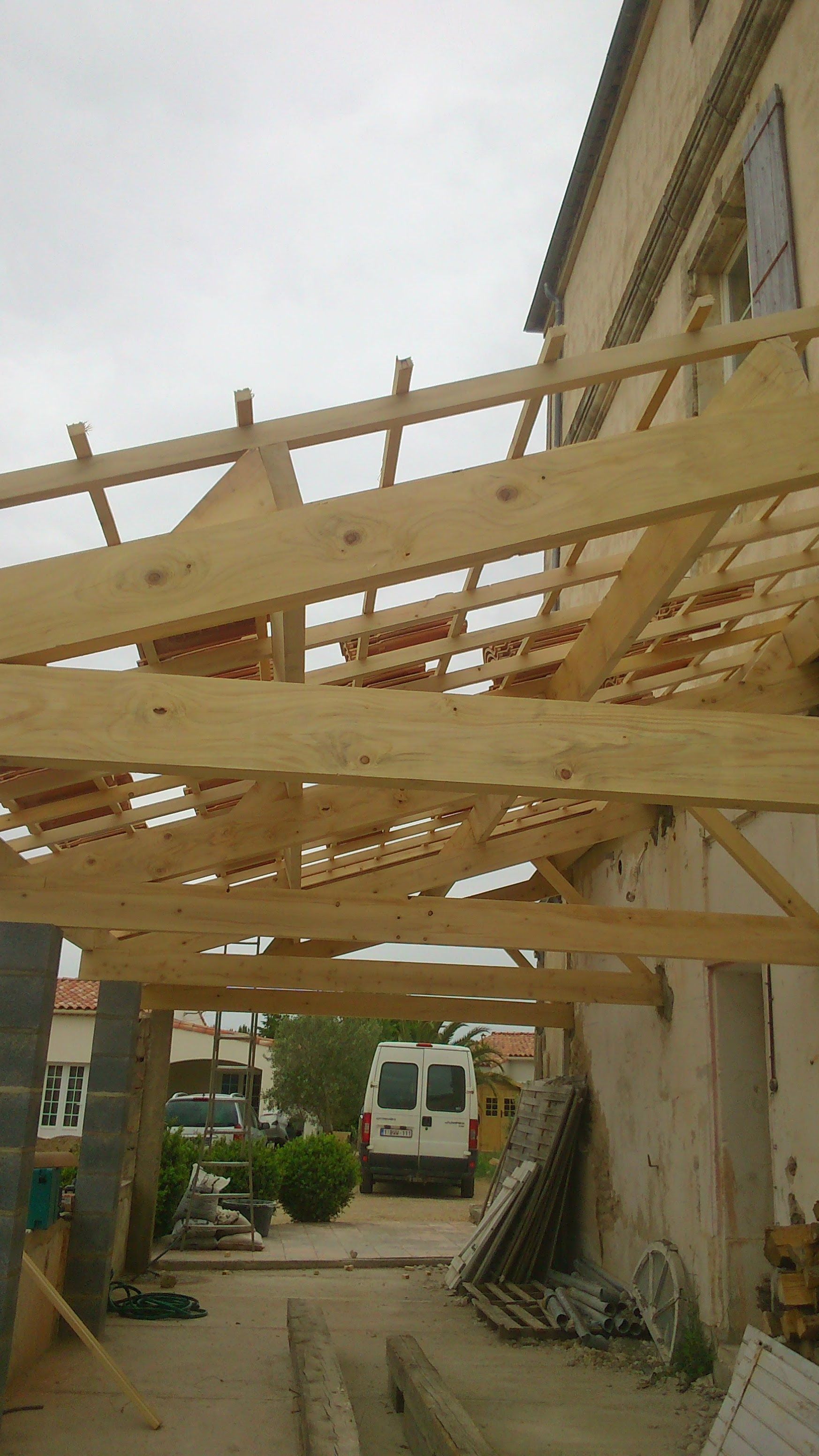 Charpente d'une pergola