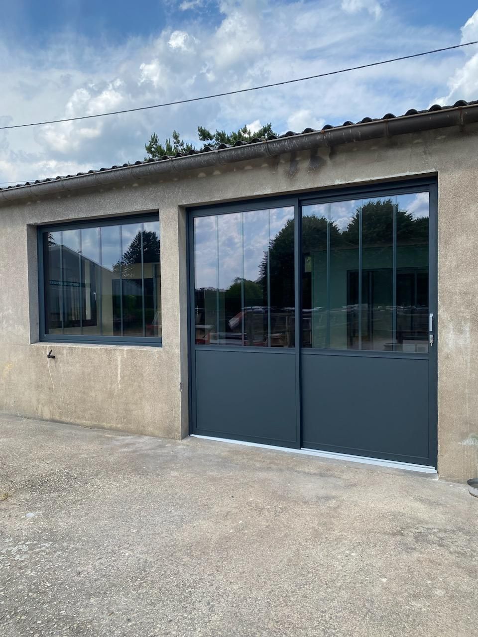 Porte de garage verrière