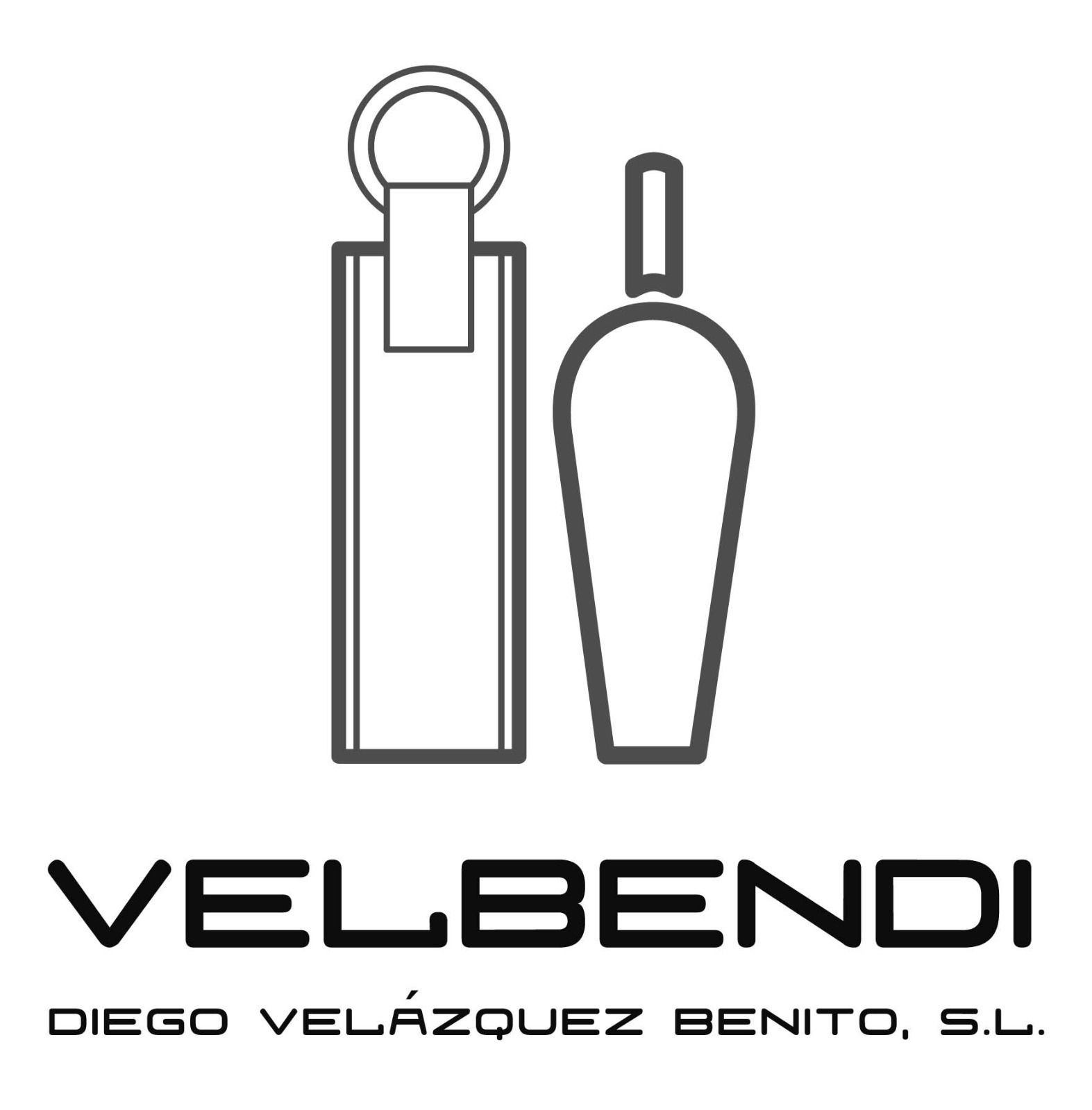 Un logotipo en blanco y negro para Velbendi Diego Velazquez Benito SL