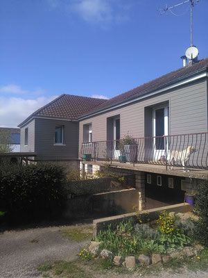 Chantier 2, isolation extérieure, mur gris après finition