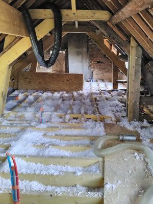 Laine soufflée pour isoler des combles