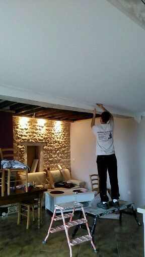 Pose de plafond tendu