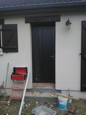 Porte d'entrée anthracite