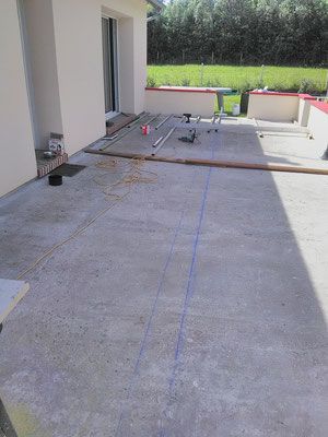 Aménagement extérieur, dalle pour terrasse 