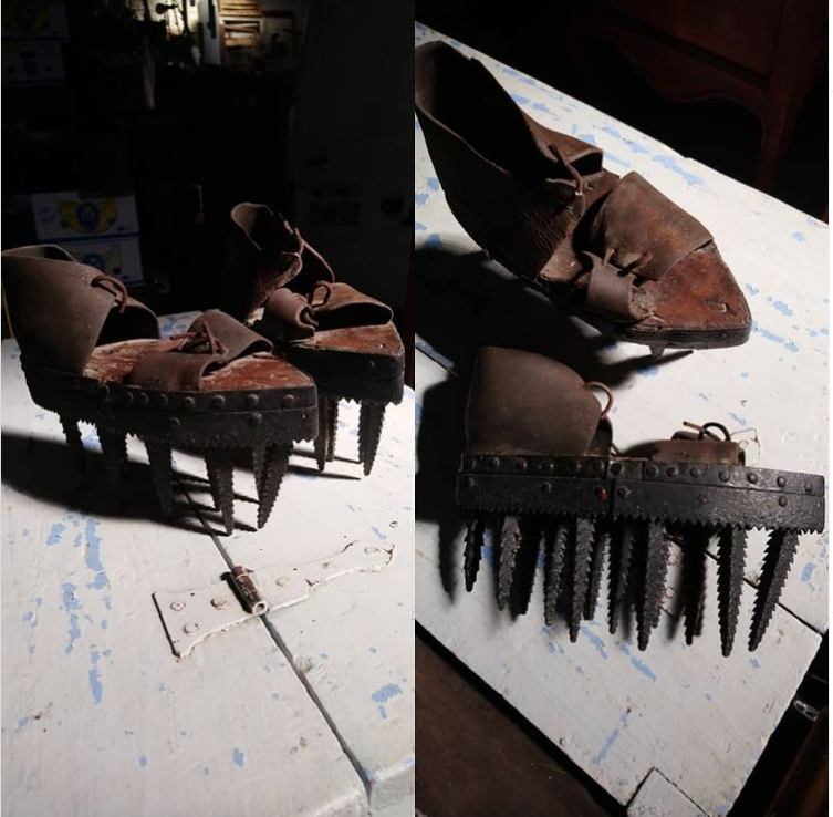 Ancienne chaussure pour aéré le sol