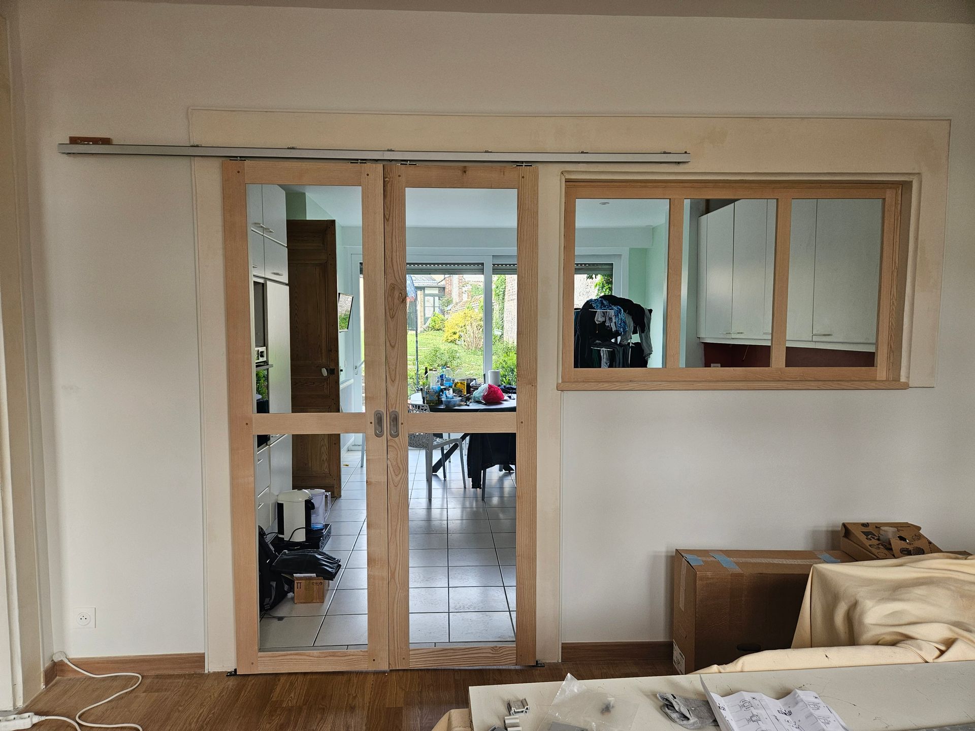 Porte coulissante en bois