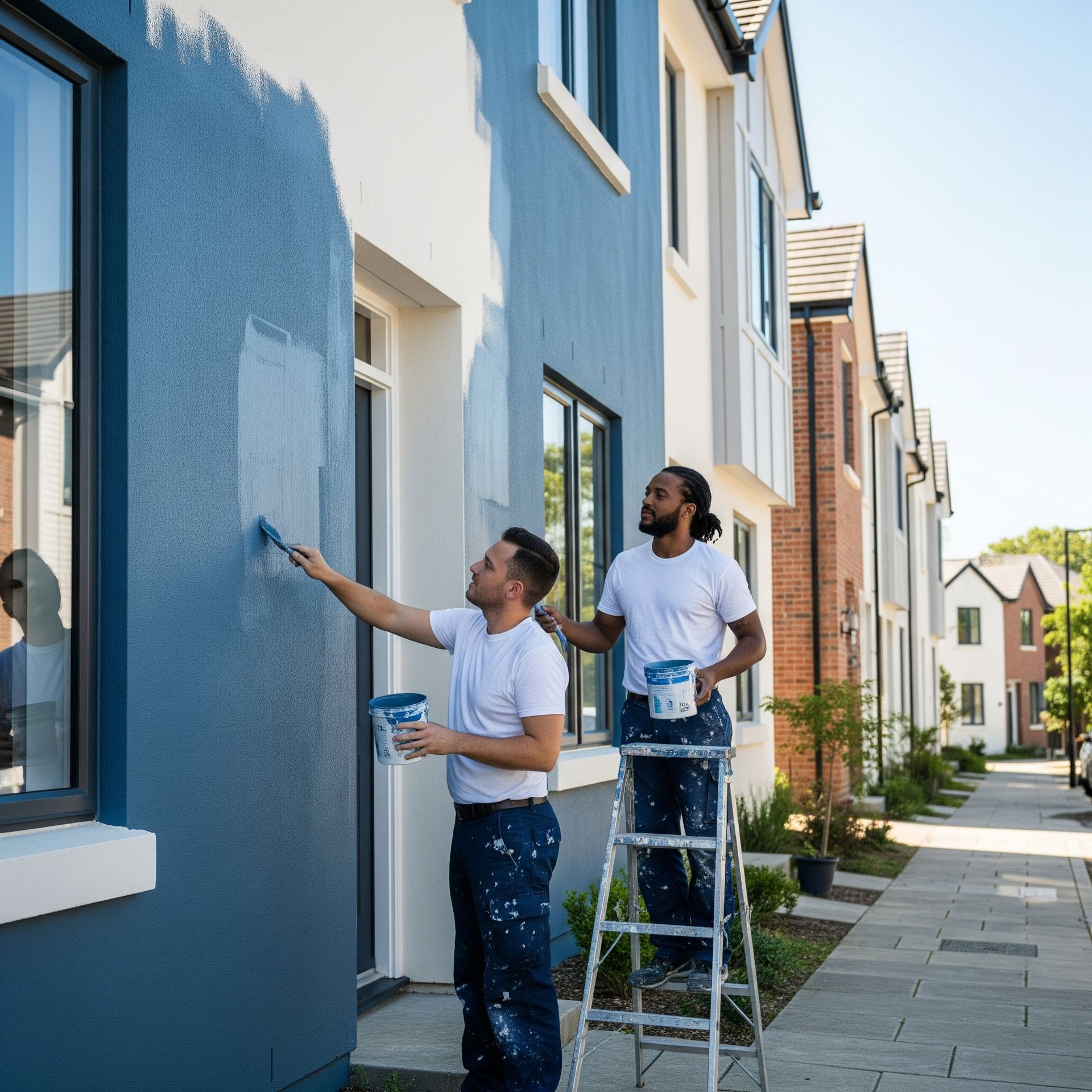 Un hombre está usando una sierra para cortar un agujero en una pared.