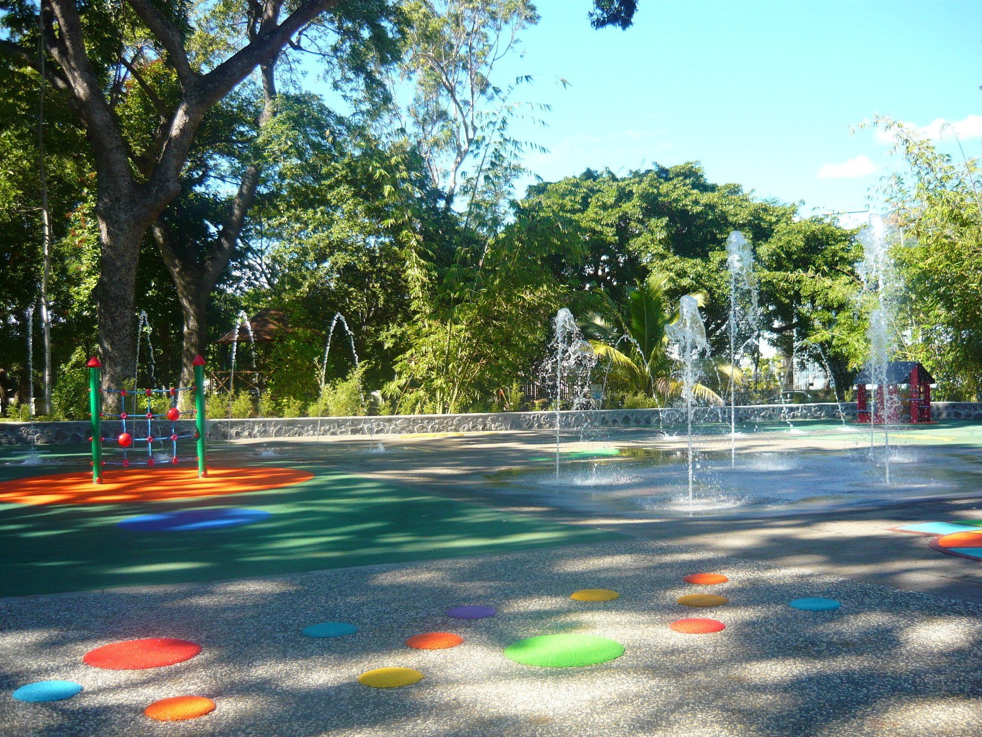 Jeux de fontaines d'eau