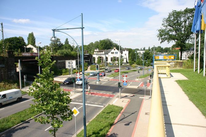 Eine belebte Kreuzung