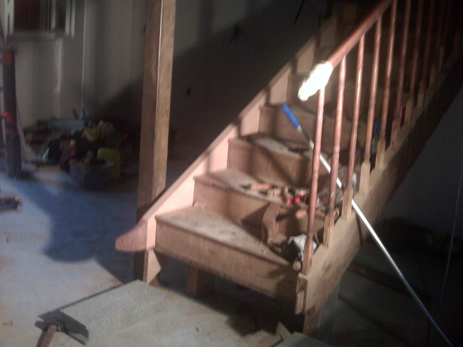 Escalier en bois à rénover