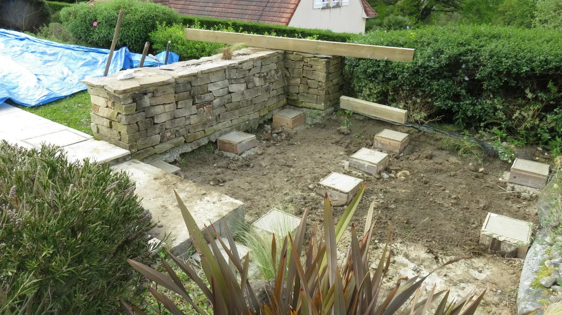 Fondation terrasse bois