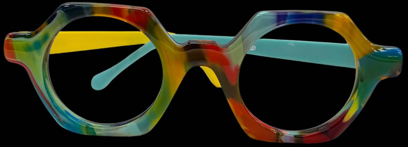 Lunettes multicolore Castelbajac.