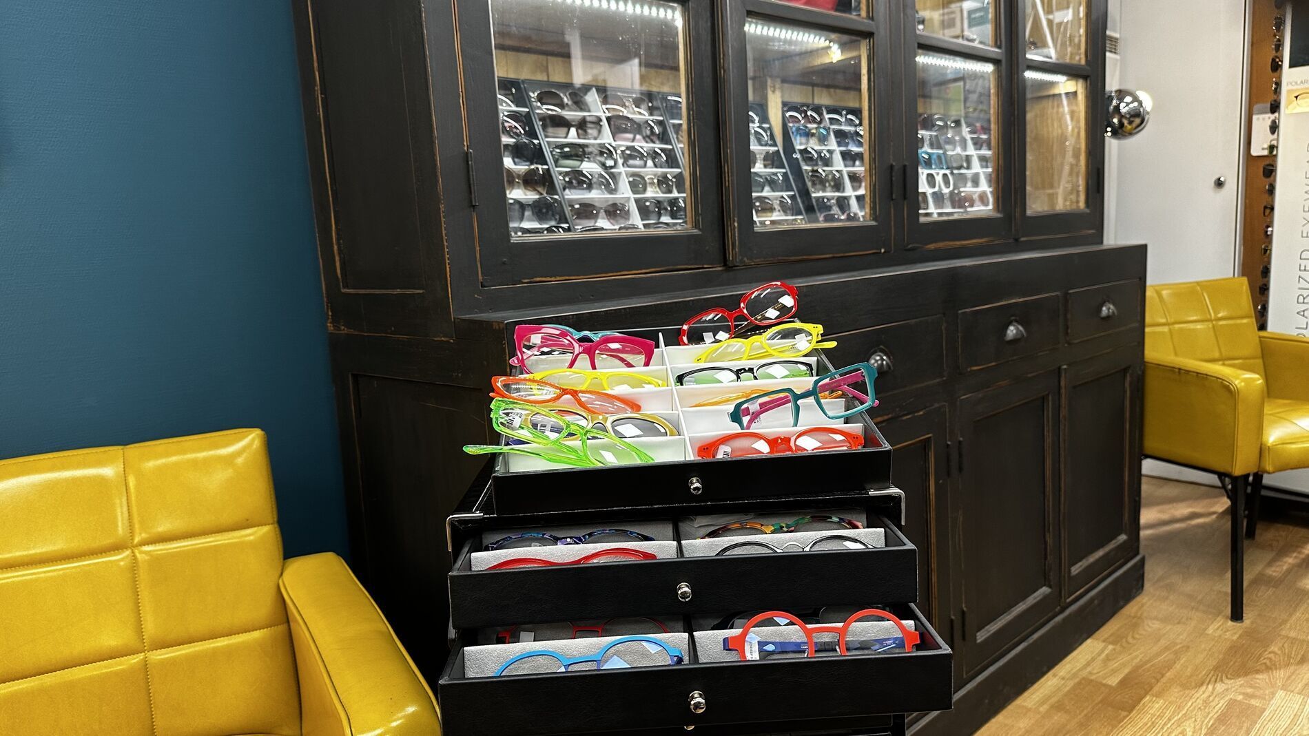 Vitrine de notre magasin d'optique.