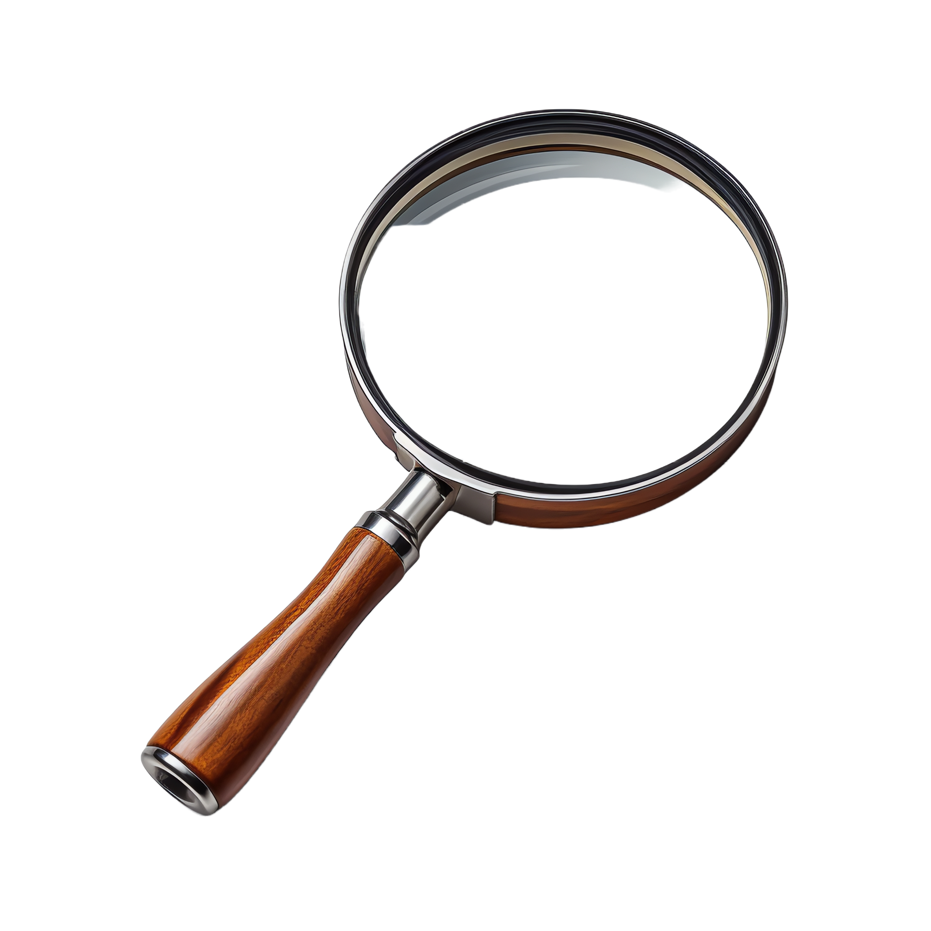 Loupe avec un manche en bois.