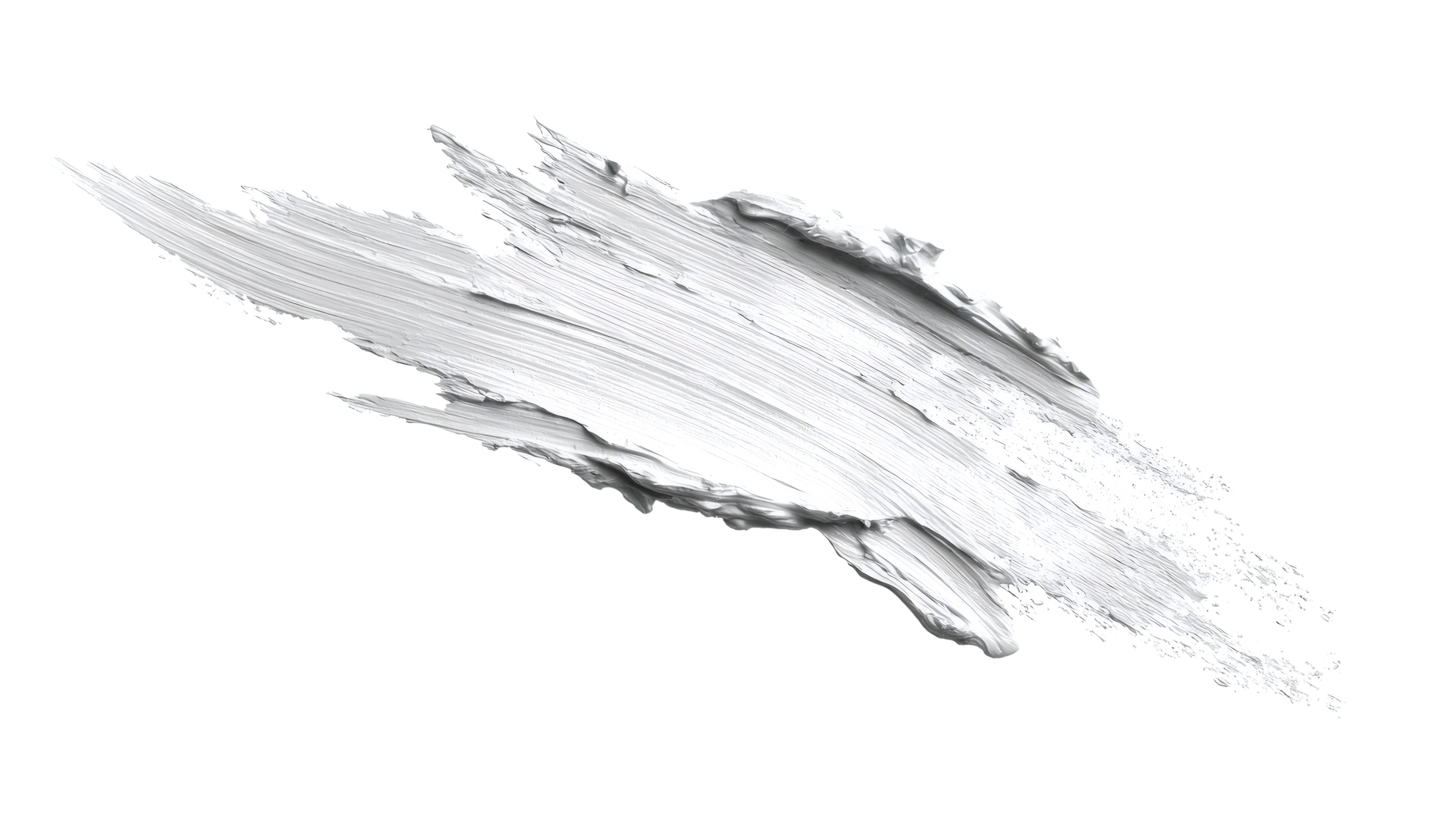 Coup de peinture blanche, texturé et en diagonal.