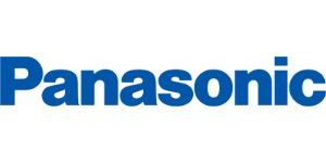 Logotipo azul de Panasonic sobre fondo blanco