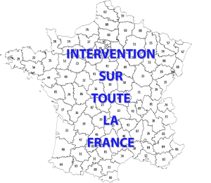 Carte de France, avec départements numérotés
