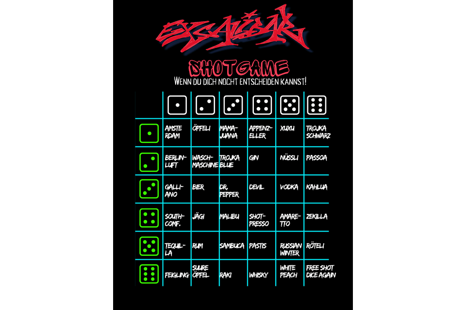 Shot-Game-Poster der Excalibar GmbH