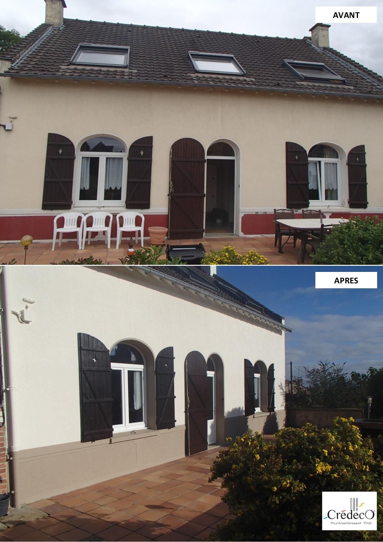 Façade de maison rénovée