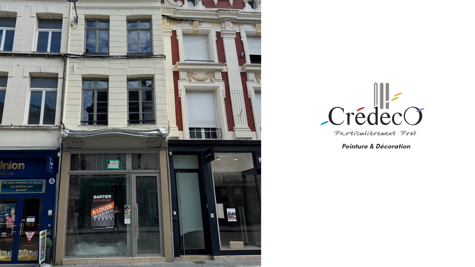 Ravalement de façade de locaux professionnels