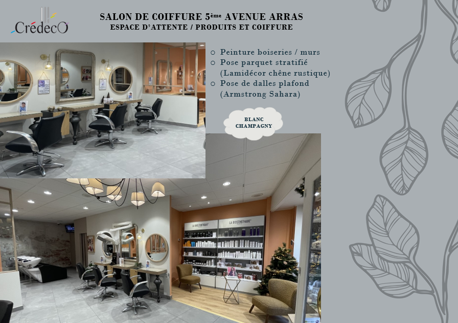 Revêtement de sol dans un salon de coiffure