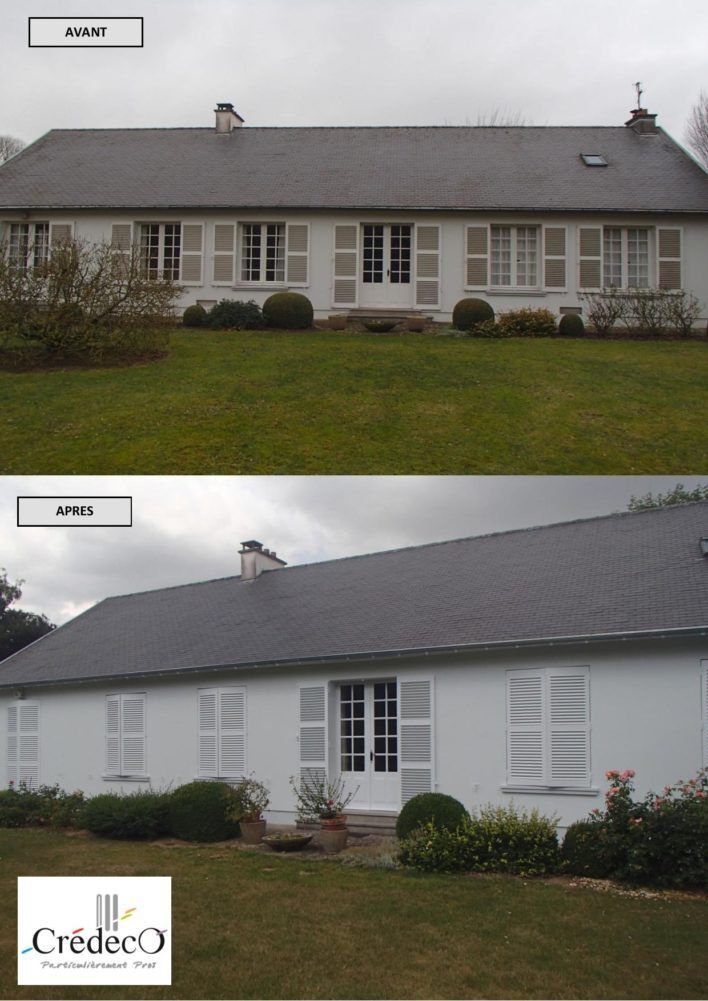 Ravalement de façade d'une longère