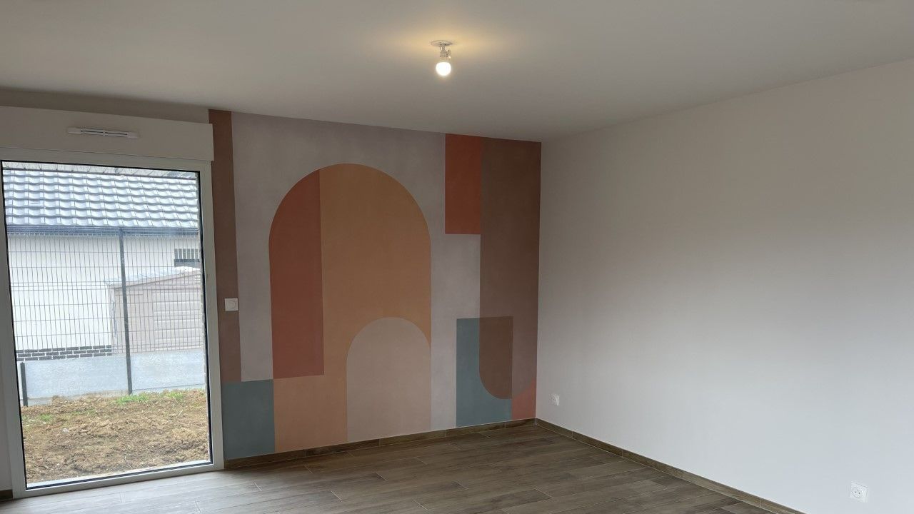 Papier peint avec motifs colorés