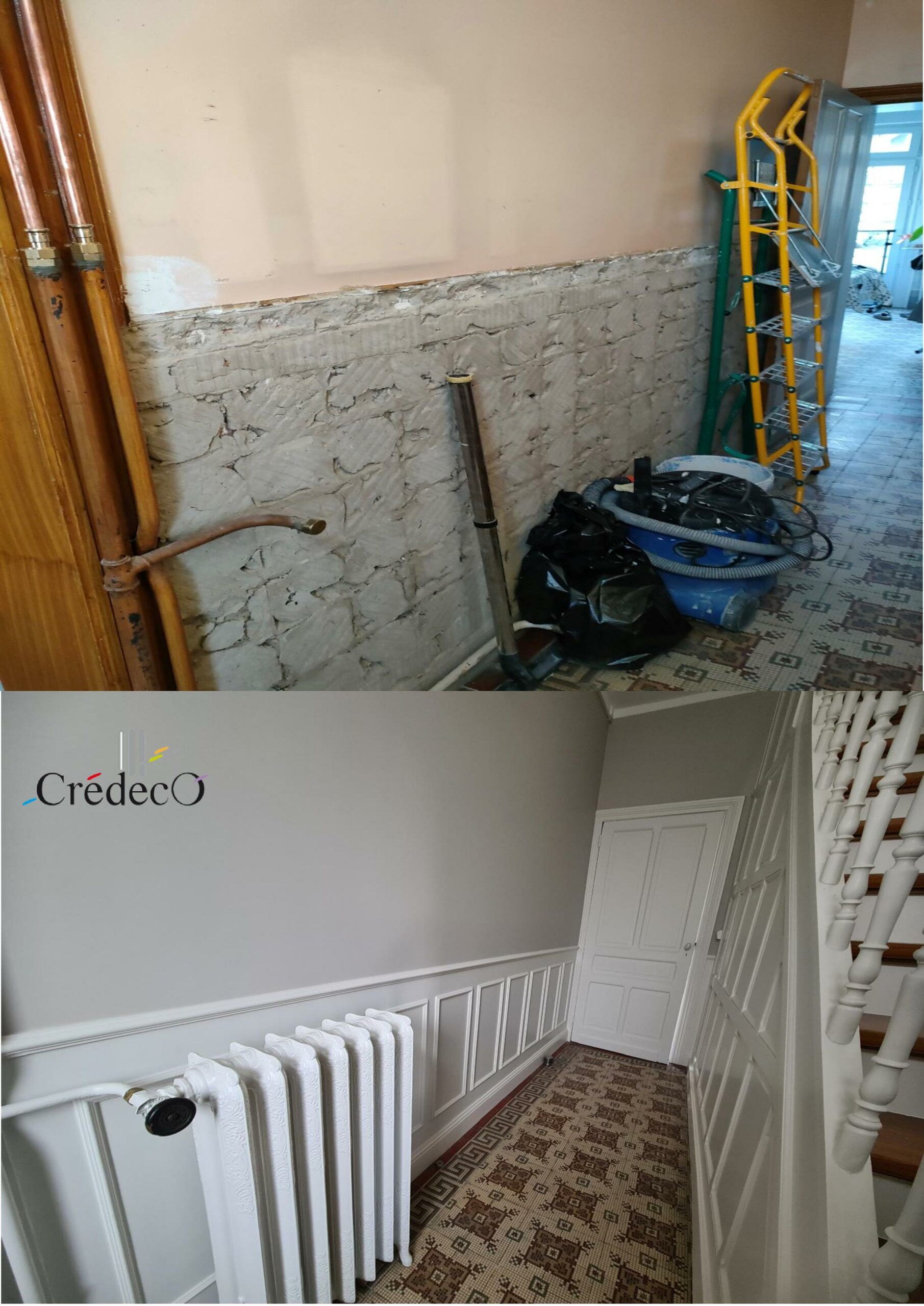 Travaux de rénovation intérieure avant/après