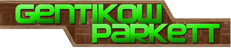 ein braunes und grünes Logo für Gentikow Parkett