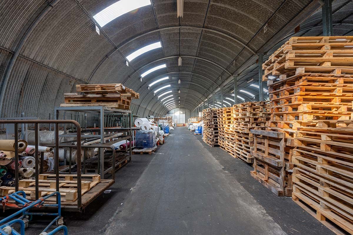 Entrepôt de stockage de tissus