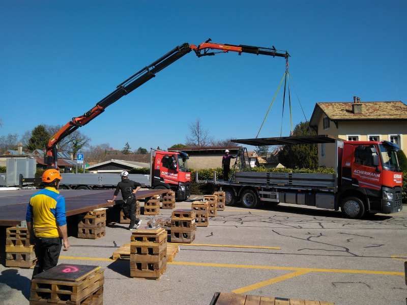 Transport mit Kran