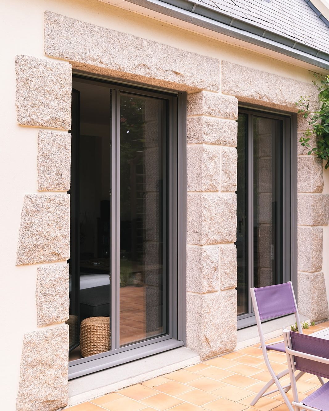 Porte-fenêtre et fenêtre